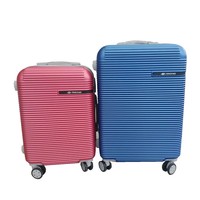 Ensemble de chariot avec logo ou marque personnalisé d'usine vente en gros de bagages de voyage ABS à bas prix valise rigide colorée bagage à main cabine