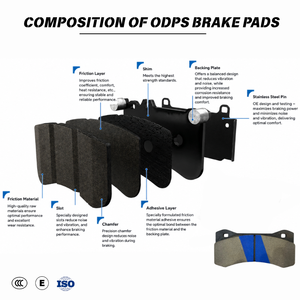 ODPS Hochleistungs-D1505-8706 Vordere Bremsbeläge Keramik Halbmetallisch Niedrigmetallisch Bremskit Autoteile für BMW im Angebot - Product Image 4