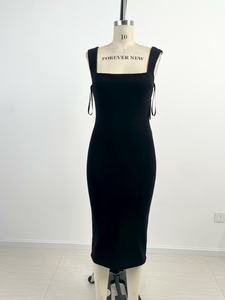 Vestido ajustado sin mangas personalizado para mujer, sólido, ajustado, cuello cuadrado, Sexy, informal para <span class=keywords><strong>citas</strong></span> - Product Image 2