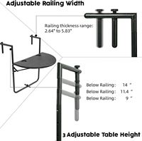Table pliante en plastique réglable pour balcon et jardin, idéale pour la terrasse, fabriquée à Ningbo – Meilleure vente
