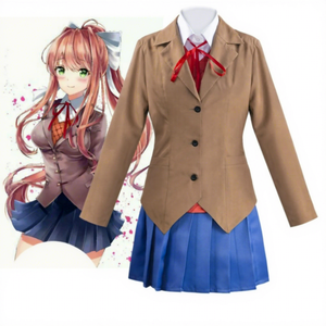 Disfraz de <span class=keywords><strong>Anime</strong></span> Doki Doki Literature Club, Cosplay de Monika, Sayori, <span class=keywords><strong>Yuri</strong></span>, Natsuki, Uniforme Escolar Unisex para Halloween, Algodón/Poliéster - Product Image 2