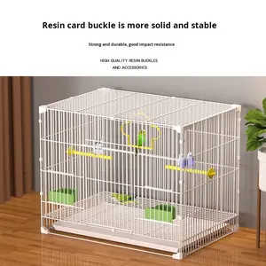 Rarewe fournitures pour animaux de compagnie lapin maison <span class=keywords><strong>Cage</strong></span> à oiseaux pliable en métal grand trois lapins adultes caisse Double porte lapin <span class=keywords><strong>Cage</strong></span> - Product Image 2