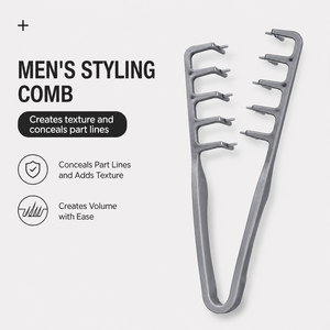 Brosse démêlante texturisante à double <span class=keywords><strong>peigne</strong></span> fin et large pour le volume à la racine des cheveux, élégante, durable, portable, usage commercial - Product Image 3