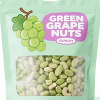 Sac à fermeture éclair debout personnalisé sac casse-croûte pop-corn chocolat écrou pochette d'emballage Doypack de qualité alimentaire à encoche déchirure
