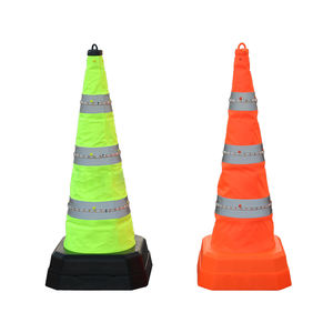 Cono de Seguridad Plegable de 70 cm para Uso de Emergencia, con Luces LED Intermitentes, Retráctil, Recargable, de Tela Oxford, <span class=keywords><strong>Yuge</strong></span> LZ01 IP65 - Product Image 1