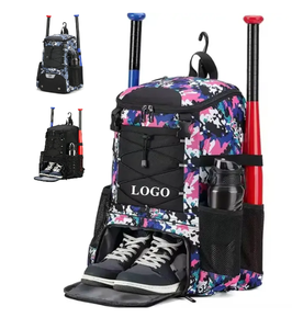 Sacs de sport de grande capacité personnalisés, porte-casque, sac de batte de softball, sac à dos de baseball avec crochet de clôture et roue - Product Image 1