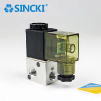 SINCKI Série 3V1 3V1-06 Mini-vanne solénoïde à commande externe NC 3/2 voies DC12V DC24V AC110V AC220V G1/8