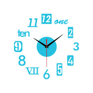 90CM Big Home <span class=keywords><strong>Wanduhr</strong></span> 3D DIY Acryl spiegel Aufkleber - Product Image 5