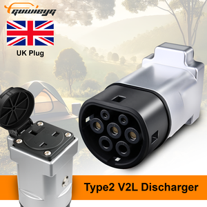 Adaptateur V2L GUWIEYG compatible avec <span class=keywords><strong>MG4</strong></span> MG5 KIA HYUNDAI Smart ZEEKR, adaptateur de charge de véhicule 16A 220V, avec prises standard britanniques - Product Image 1