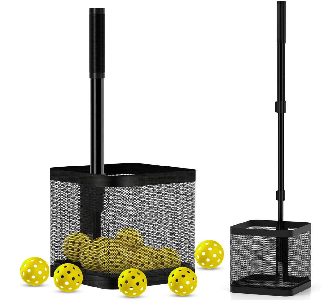 FiveK High Quality Lightweight Portable Pickleball Ball Hopper Basket Mesh Ball Caddy Children Training Entertainment Sweet Spot