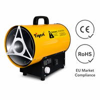 Chauffage au gaz propane à faible bruit en acier inoxydable 15KW avec protection contre les coupures TSG-15, chauffage à air LPG avec thermostat motorisé