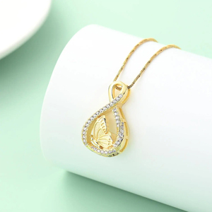 Infinite Cremation <strong>Butterfly</strong> Urn <strong>Necklace</strong> for <strong>Ashes</strong> Urn <strong>Ashes</strong> <strong>Necklace</strong> for Women Men Keepsake Pendant Memorial Locket <strong>Ash</strong> Holder - Product Image 5