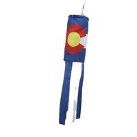 Drapeau décoratif suspendu pour l'extérieur du Colorado, 150e anniversaire, motif soufflet à vent, bannière de jardin, drapeau en polyester