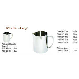 Pichet à lait en acier inoxydable 304 de qualité alimentaire, finition miroir/satinée, résistant à la chaleur, corps droit pour l'art latte au lait - Product Image 4
