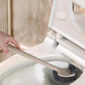 Brosse de toilette portable en plastique PP durable à long manche, brosse de nettoyage de toilette, brosse multifonction - Product Image 5