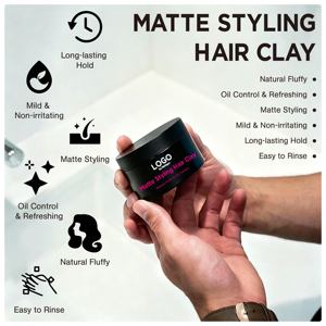Pommade Coiffante Mate Effet Naturel au Miel et Glycérine – Non-Dommageante, Tendance, pour Hommes - Product Image 4