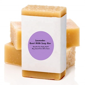 Nieuwe Private Label Gratis Monster Alle Natuurlijke Handgemaakte Zeep Lavendel Geitenmelk Zeep Bar Zacht Voor <span class=keywords><strong>Baby</strong></span> Bad Droge Gevoelige huidverzorging - Product Image 1