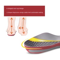 Semelle intérieure en gel PU pour adultes, soutien de la voûte plantaire haute et du pied plat, avec coussinet à sept points pour valgus, demi-semelle confort sportive