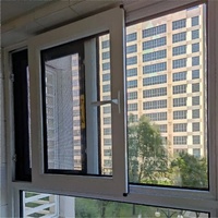 Ventana Corredera de Aleación de Aluminio con Riel Oculto Invisible, Umbral de Piso Empotrado, Diseño Minimalista para Villa