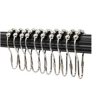 Usine 12Pcs Métal Antirouille Porte-Rideau Crochets Rideau De Douche Crochets - Product Image 1