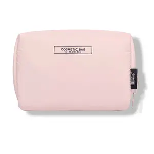 2019 300D Polyester PinkTravel Makeup Bag mit Organizer Compartments Nordic Funky Airmesh Cosmetic Bag Portable Korean für Girl