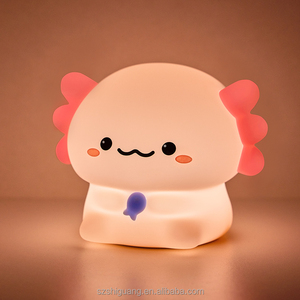 Nueva Lámpara LED Recargable USB 2024 con Forma de Ajolote, Luz Nocturna Cálida Blanca, Mini <span class=keywords><strong>Animal</strong></span> de Silicona Suave con Temporizador, Regalo para Niños - Product Image 1