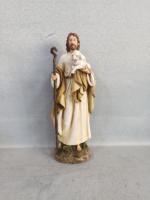 Sculpture d'ange artistique peinte à la main en résine, statue religieuse catholique du Sacré-Cœur, statue du Saint-Père pour la maison et les fêtes
