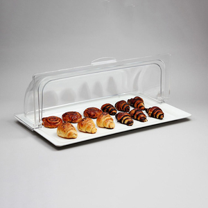 Modern Design Clear Acrylic Pastry Bread Cover For Commercial Restaurant Buffet - Product Image 3