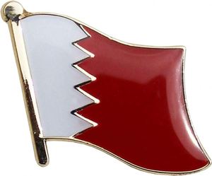 Badge drapeau national du Bahreïn en alliage de zinc, épingle pour la décoration des vêtements, procédé de goutte de colle, artisanat métallique - Product Image 1