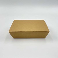 Boîte à lunch en papier kraft à simple couvercle, biodégradable, jetable, pour repas à emporter, conteneur alimentaire pour traiteur