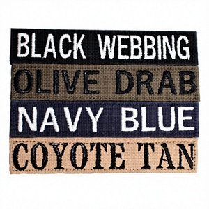 Parche de tela rectangular bordado en blanco y negro con letras para coser, insignia moral para bolsos, sombreros y ropa - Product Image 3