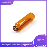 Flacons cylindriques en verre brun de 10 ml, bouteilles pour liquides oraux, flacons de dosage, flacons pour compléments alimentaires, sur mesure