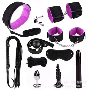 Leopard print plush 7-piece <b>set</b> (11 pieces, 8-piece <b>set</b>) - SM alternative toys, handcuffs, and shackles. Cross-border exclusive - Product Image 2