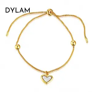 Dylam Snake Bracelet for Mother of pearl shell Silver Jewelry Moments Snake Chain Bracelet Fit Any Charm Gift for Women Girl