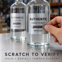 Étiquettes de sécurité à gratter personnalisées avec numéro de série pour le suivi des stocks de bouteilles en verre – Vente en gros en vrac
