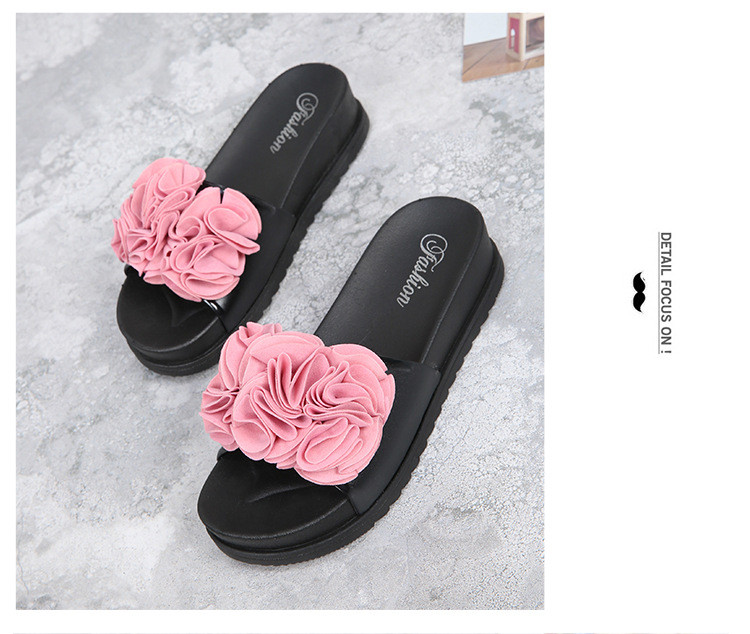High Quality Thick Soft Bottom Beach Slides Sandals Flower Non-slip Summer Slippers For Women