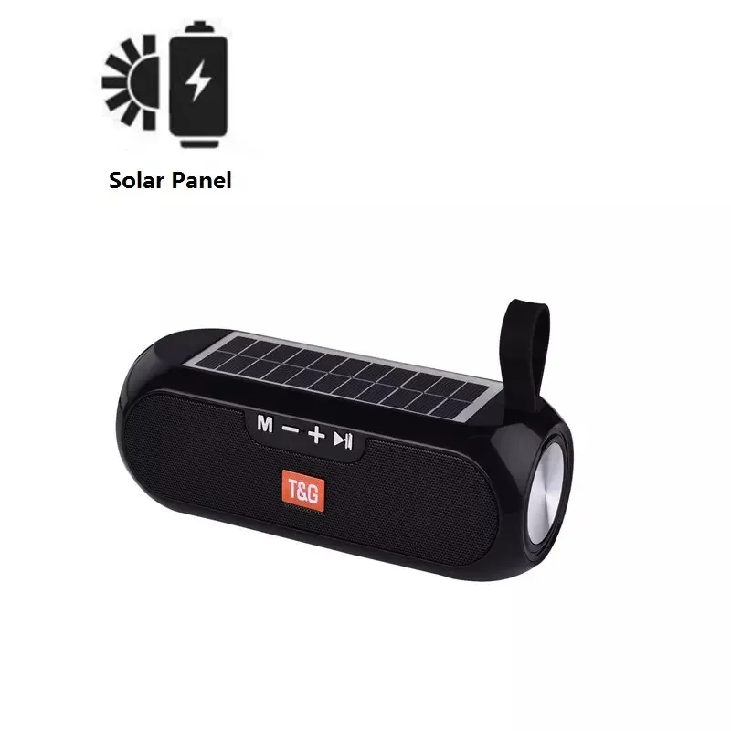 Portable Wireless Blue Tooth Bass Speaker Stereo Music Solar Power Bank Boombox Waterproof USB AUX FM Radio Subwoofer Speaker