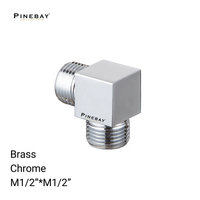 Connecteur en T PINEBAY de haute qualité en laiton poli finition chrome pour pulvérisateur de bidet de toilette et robinet d'eau
