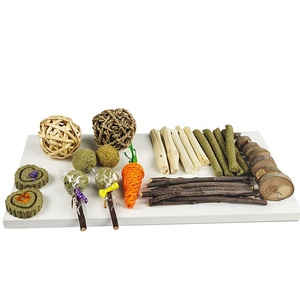 Juguetes Para morder de conejo para hámster, juego de madera Natural para morder con forma de Animal pequeño, para dientes de Rab, 8 paquetes - Product Image 1