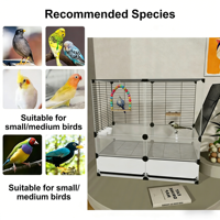 Nouvelle arrivée Cage à oiseaux en plexiglas pour pinson Petite taille Vue claire Facile à nettoyer Utilisation en intérieur Cage à oiseaux pour pinson Cage à pinson
