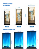 Kiosco de Señalización Digital para Restaurantes, Pantalla Vertical Publicitaria con Soporte de Pie, Pantalla LCD Vertical, Reproductor Multimedia Inteligente WiFi 4K UHD