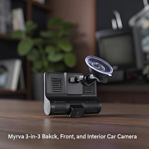 Caméra de recul 3-en-1 Myrva pour l'intérieur et l'avant de la voiture, grand angle de 165 degrés - Product Image 2