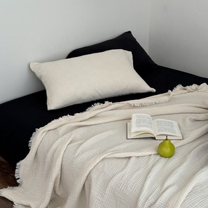 Mantas de Gasa para Adultos de Alta Calidad, <span class=keywords><strong>4</strong></span> Capas, Ligeras, Tamaño King, Color Liso Personalizado, Mantas Grandes de Muselina de Algodón - Product Image 2