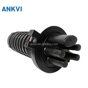 กล่องต่อสายไฟเบอร์ออปติก 48 คอร์ IP68 แบบโดมแนวตั้ง XRT-MS-014 กล่องเชื่อมสายเคเบิลใยแก้วนำแสง 1 เข้า 4 ออก แบบหดด้วยความร้อน - Product Image 3