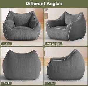 <span class=keywords><strong>Canapé</strong></span> pouf carré surdimensionné confortable en gros avec rembourrage en éponge, design moderne pour appartement, chambre à coucher, salon - Product Image 5