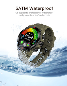 G6 스마트워치 GPS 탑재, 새로운 AMOLED 디스플레이, 450mAh 배터리, 5ATM 방수, 스포츠 아웃도어용, 통화 가능 스마트워치 - Product Image 5