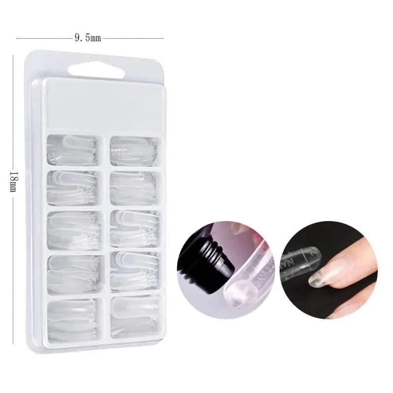 New resin tip móng tay giả 100pcs các tinh thể giáp tấm có thể được tái sử dụng để nhanh chóng mở rộng các mô hình áo giáp tấm móng tay giả