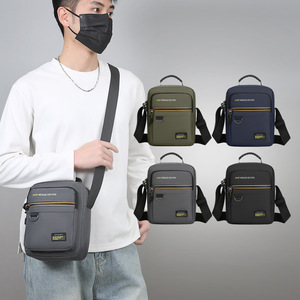 Men's Oxford Cloth Crossbody Bag Waterproof Multi Compartment Casual Commuting Shoulder Bag Solid Color Spring 2026 - Product Image 1