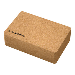 Langbisu Cork Yoga Block Standard Size 750g Minimalist Design For Yoga Fitness Exercise - Product Image 1