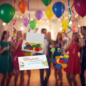 Coriandoli Floreali Ecologici Colori Assortiti Decorazioni per Feste Biodegradabili - Product Image 3